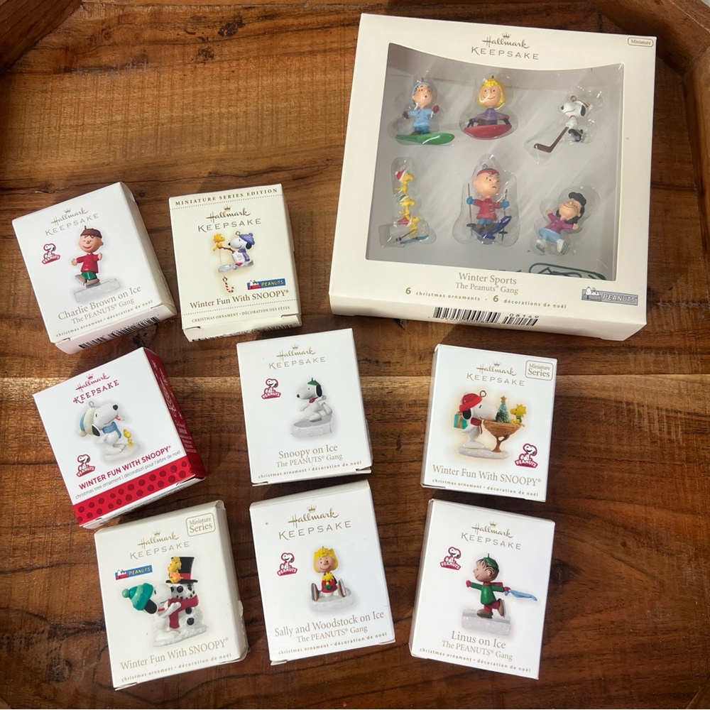 Hallmark Peanuts Snoopy Mini Ornament Bundle Lot